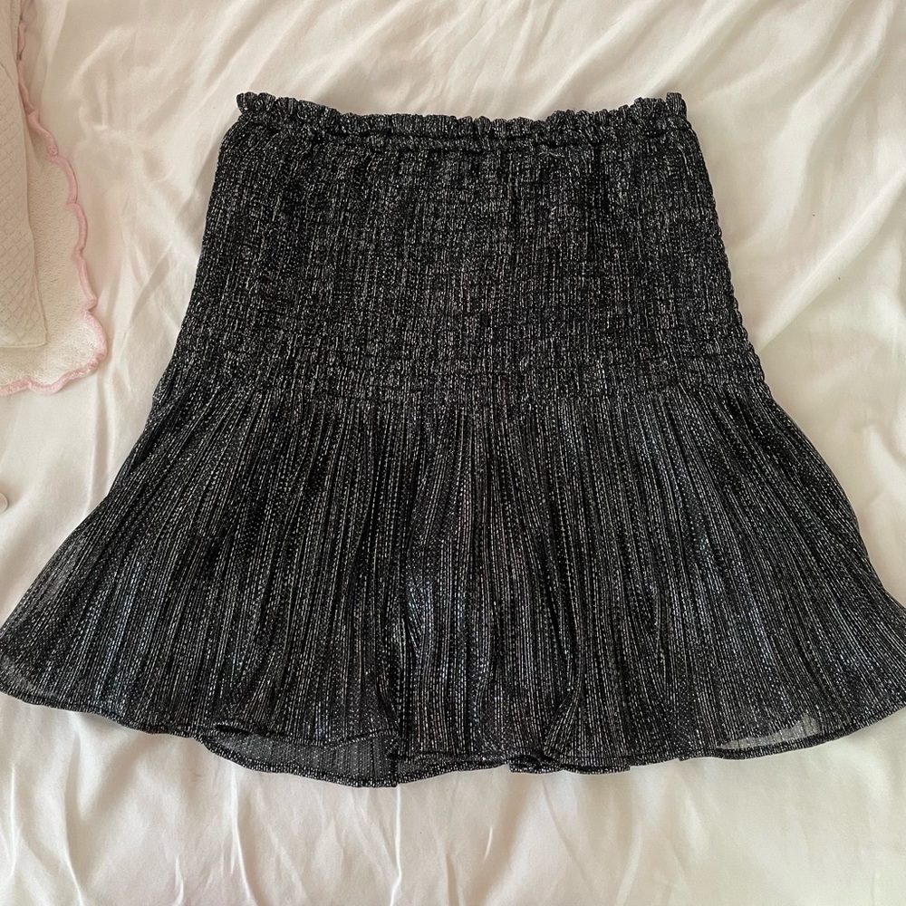 Zara metallic mini skirt
